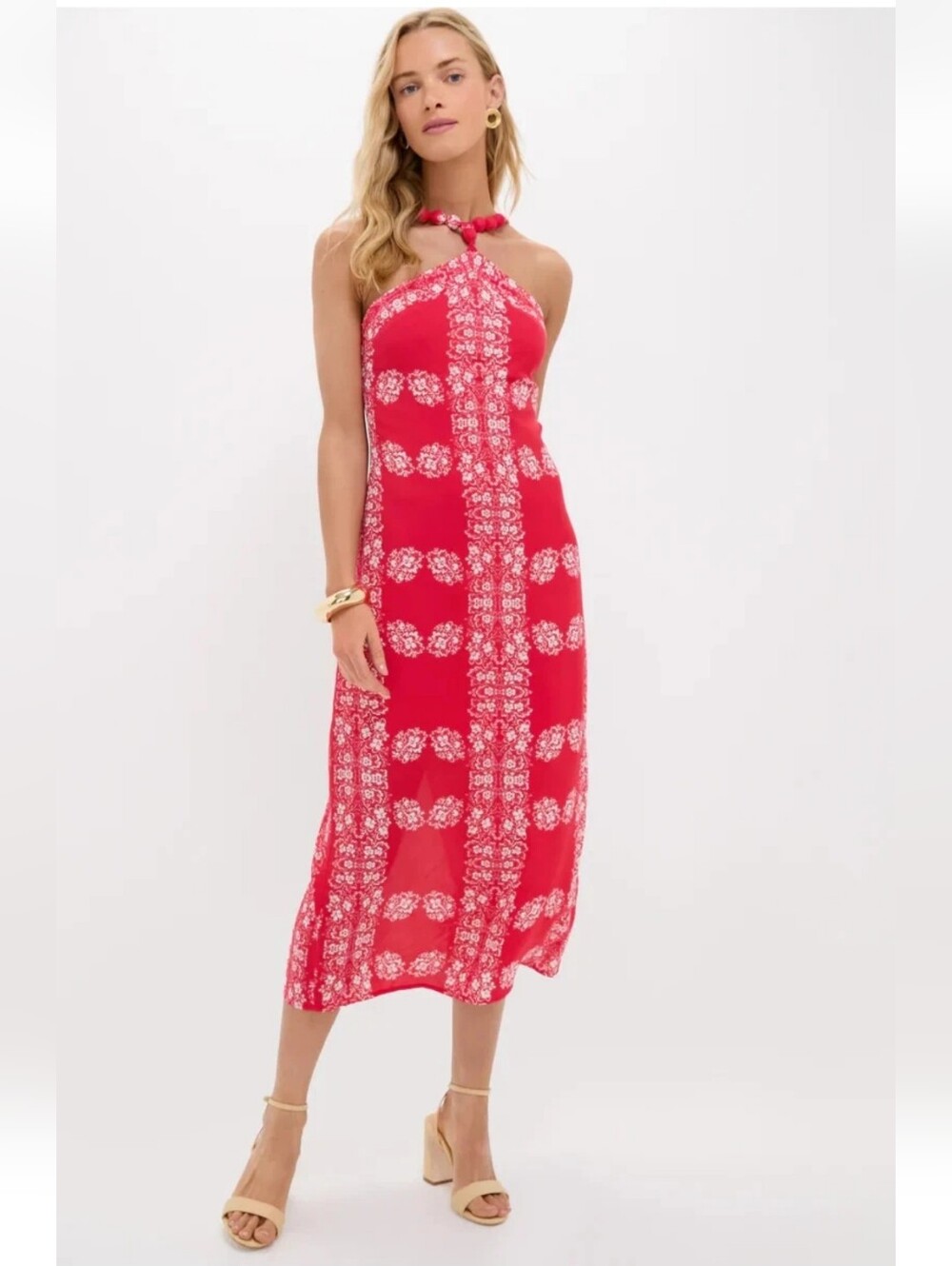 Tuckernuck - Hyacinth House, Red Floral Wauwinet Maxi Dress, Size XS